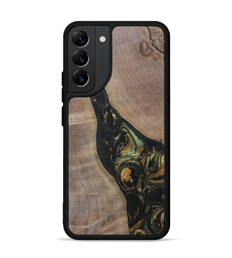 Galaxy S22 Plus Wood+Resin Phone Case - Graham (Green, 695666)