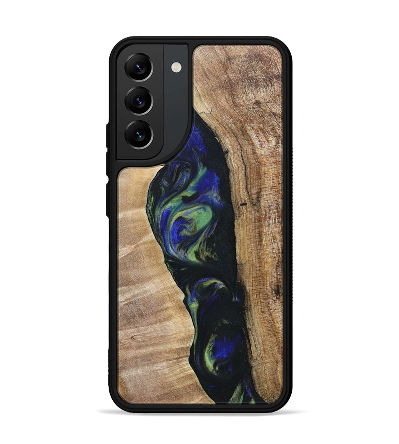 Galaxy S22 Plus Wood+Resin Phone Case - Kris (Green, 695669)