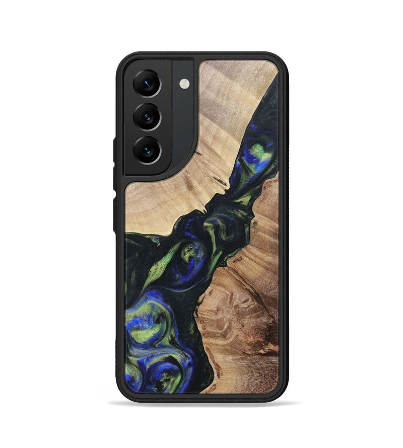Galaxy S22 Wood+Resin Phone Case - Milo (Green, 695680)