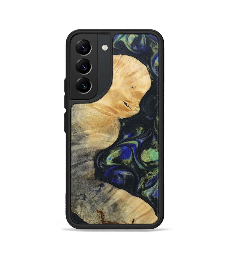 Galaxy S22 Wood+Resin Phone Case - Bertha (Green, 695685)