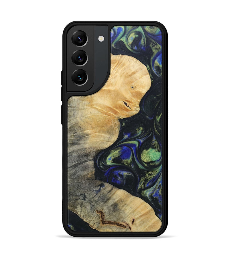 Galaxy S22 Plus Wood+Resin Phone Case - Bertha (Green, 695685)