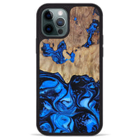 iPhone 12 Pro Max Wood Resin Phone Case Ciara Blue 615430