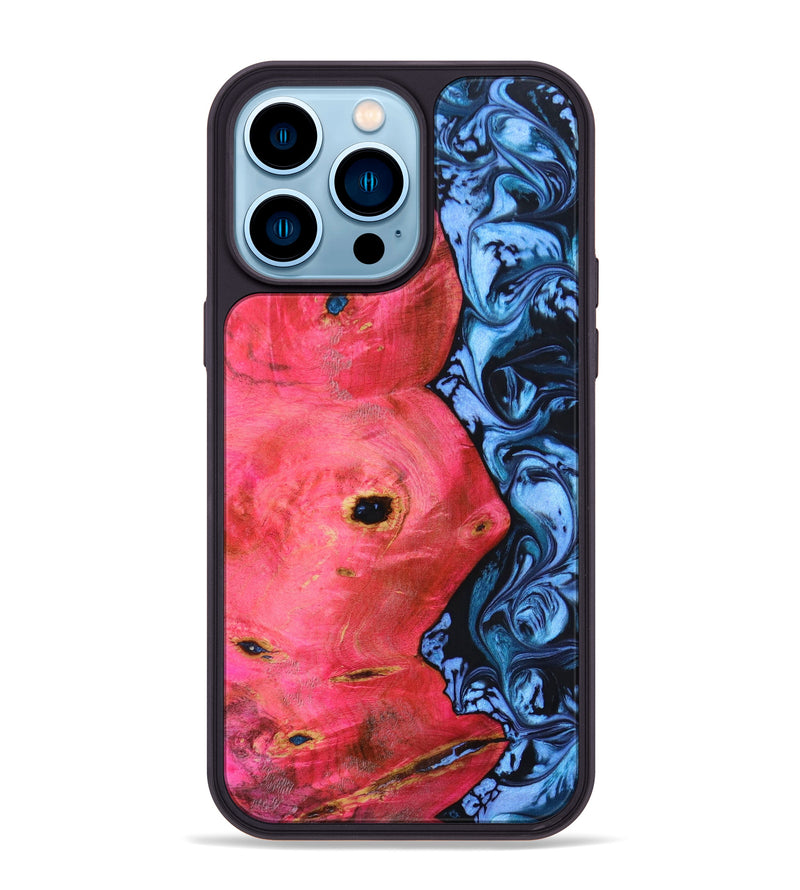 iPhone 14 Pro Max Wood+Resin Phone Case - Arielle (Galaxy, 637795)